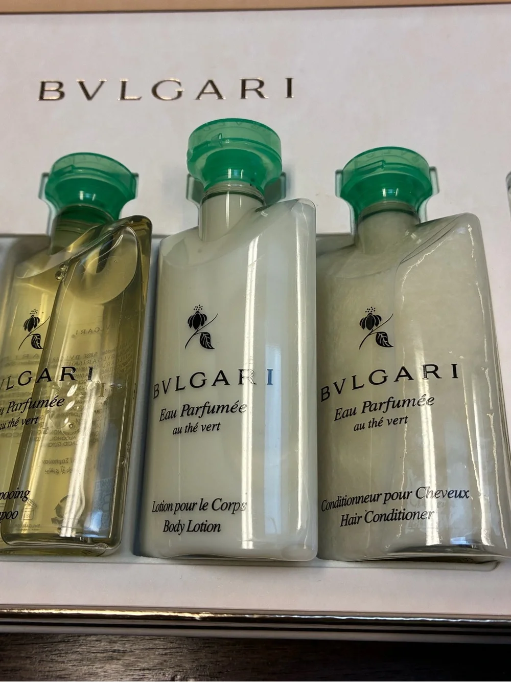 Bvlgari Women’s Skincare Travel Set - Green and Gold Accents